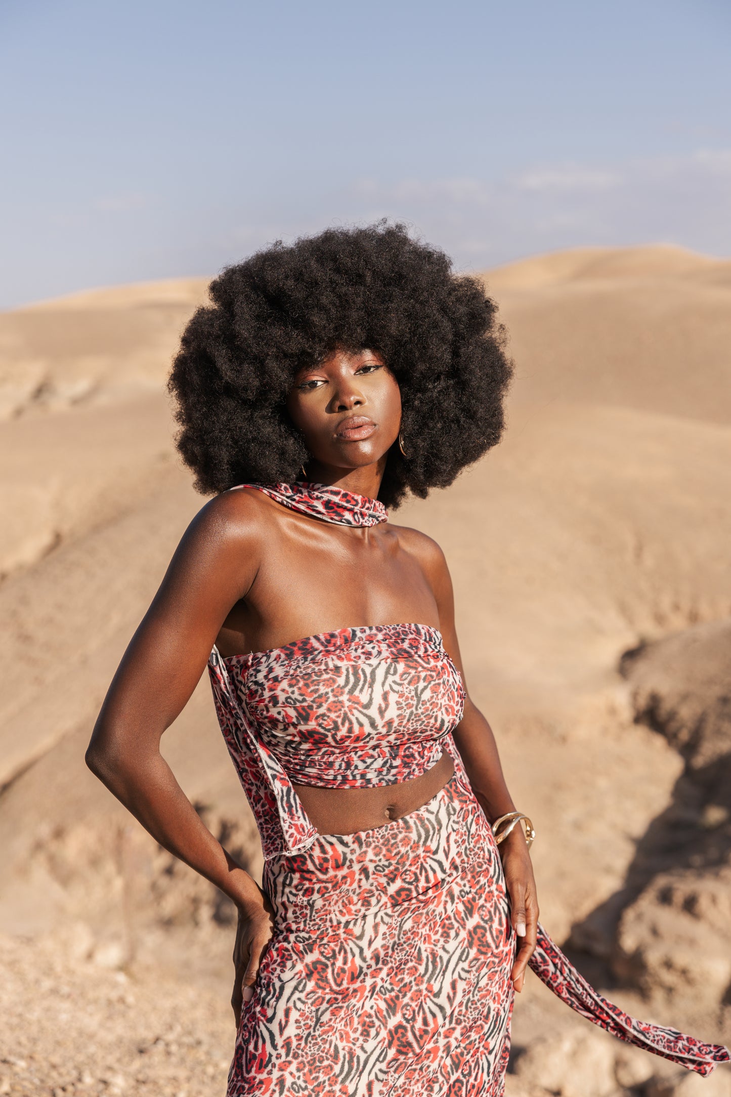 Printed Co-Ord Set with Scarf